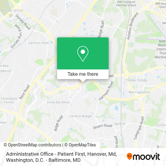 Administrative Office - Patient First, Hanover, Md map