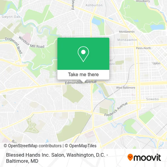 Blessed Hands Inc. Salon map