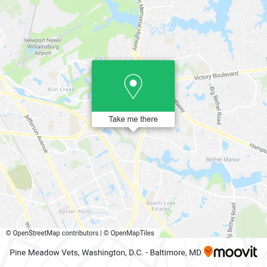 Pine Meadow Vets map