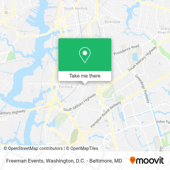 Freeman Events map