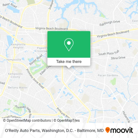 O'Reilly Auto Parts map
