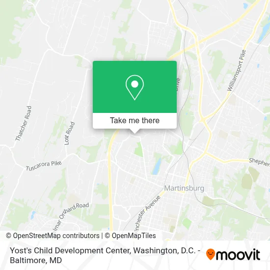 Yost's Child Development Center map