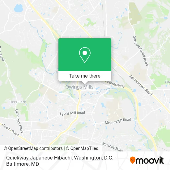 Quickway Japanese Hibachi map