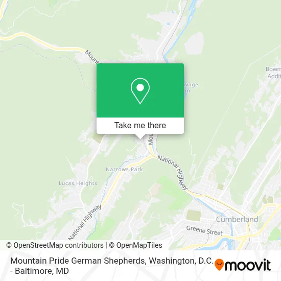 Mountain Pride German Shepherds map