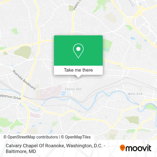 Calvary Chapel Of Roanoke map