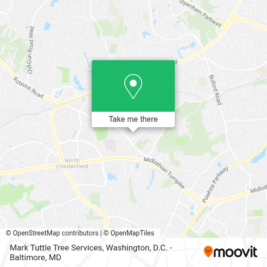 Mark Tuttle Tree Services map