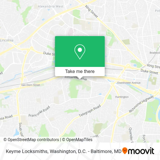 Keyme Locksmiths map