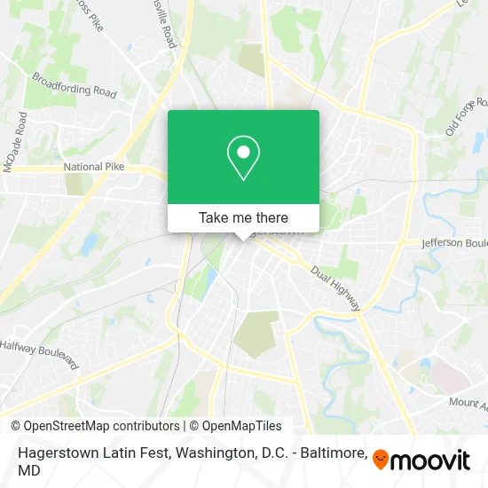 Hagerstown Latin Fest map