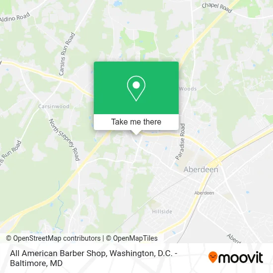 All American Barber Shop map