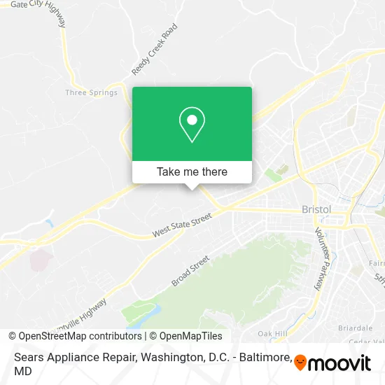 Sears Appliance Repair map
