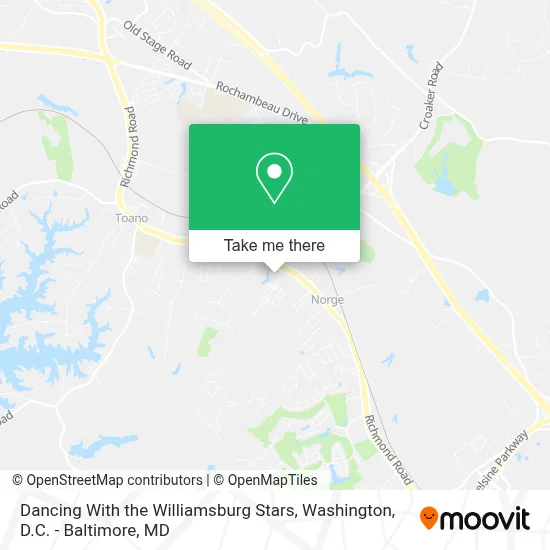 Dancing With the Williamsburg Stars map