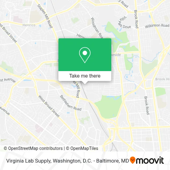 Virginia Lab Supply map