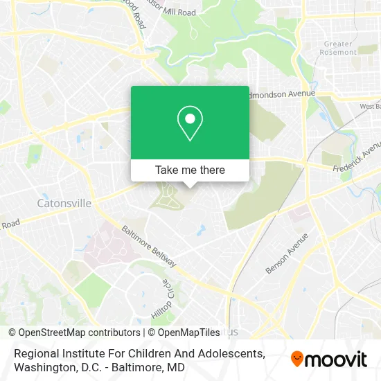 Regional Institute For Children And Adolescents map