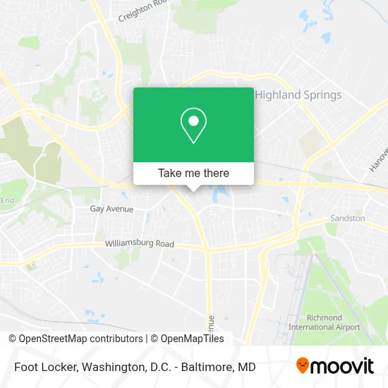 Foot Locker map