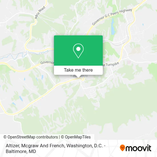 Altizer, Mcgraw And French map