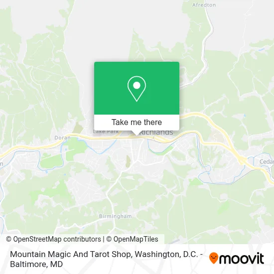 Mountain Magic And Tarot Shop map