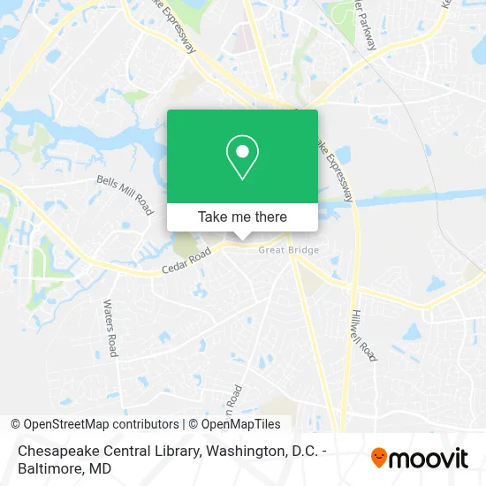 Chesapeake Central Library map
