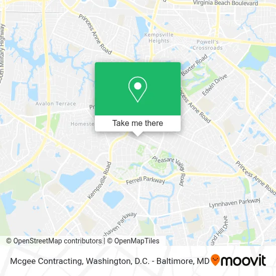 Mcgee Contracting map