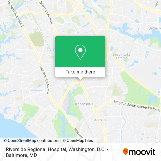 Riverside Regional Hospital map