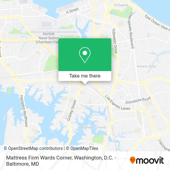 Mattress Firm Wards Corner map