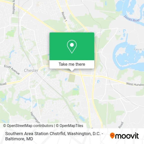 Southern Area Station Chstrfld map