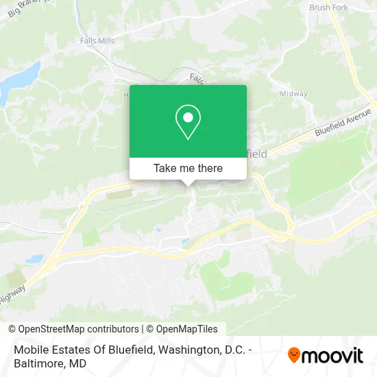 Mobile Estates Of Bluefield map