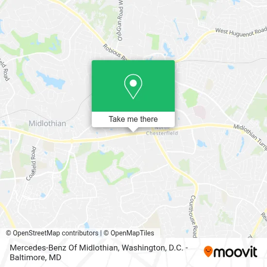 Mercedes-Benz Of Midlothian map