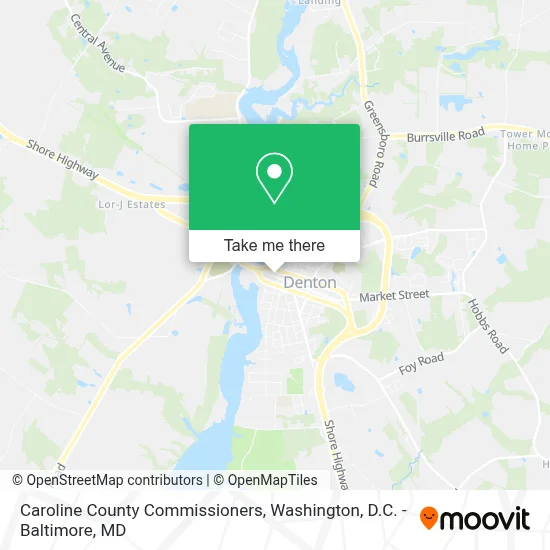 Caroline County Commissioners map