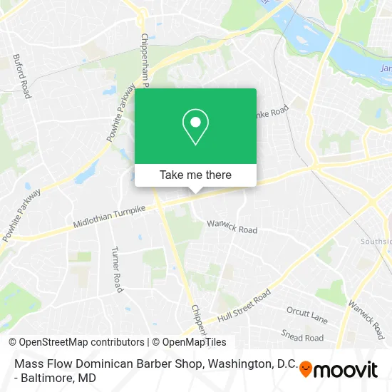 Mass Flow Dominican Barber Shop map