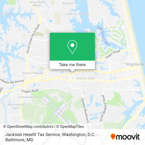 Jackson Hewitt Tax Service map