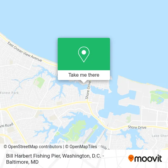 Bill Harbert Fishing Pier map