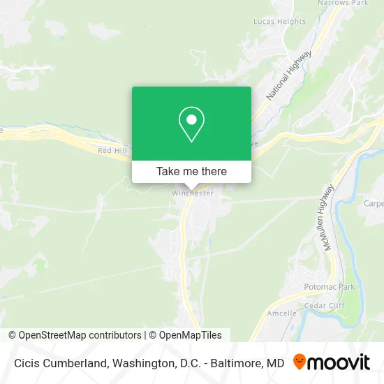 Cicis Cumberland map