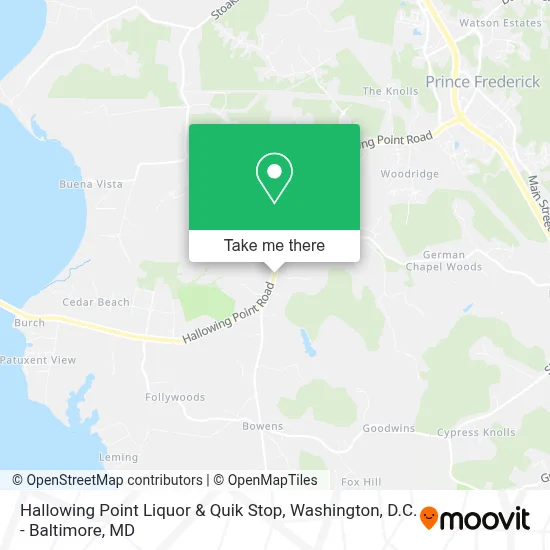 Hallowing Point Liquor & Quik Stop map