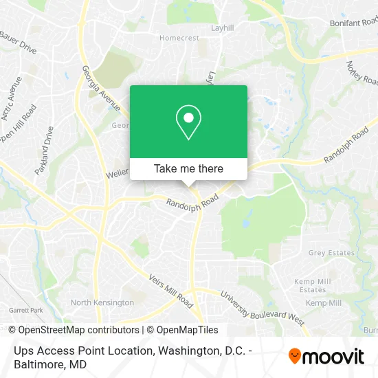 Ups Access Point Location map