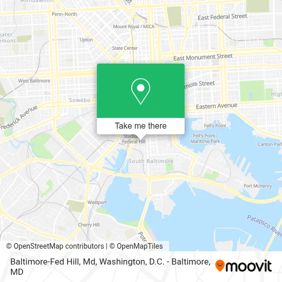 Baltimore-Fed Hill, Md map