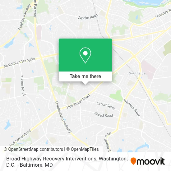 Broad Highway Recovery Interventions map