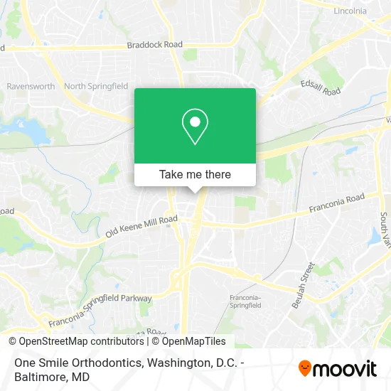 One Smile Orthodontics map