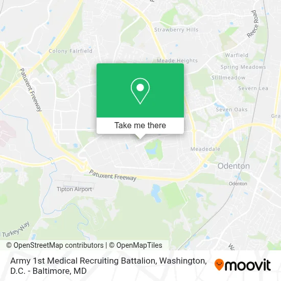 Army 1st Medical Recruiting Battalion map