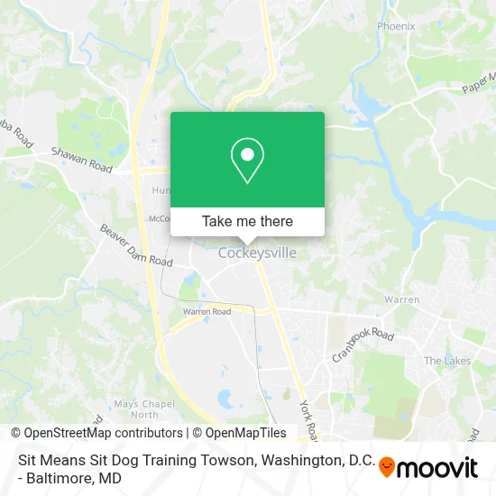 Sit Means Sit Dog Training Towson map