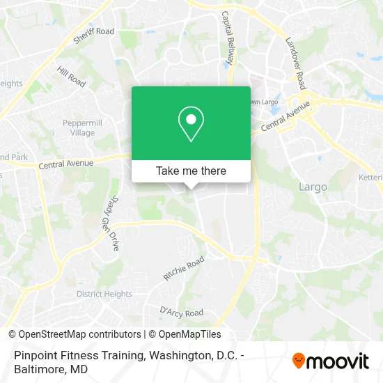 Pinpoint Fitness Training map