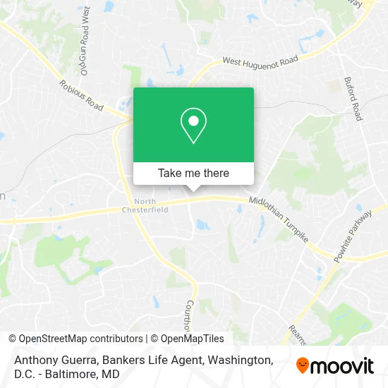 Anthony Guerra, Bankers Life Agent map