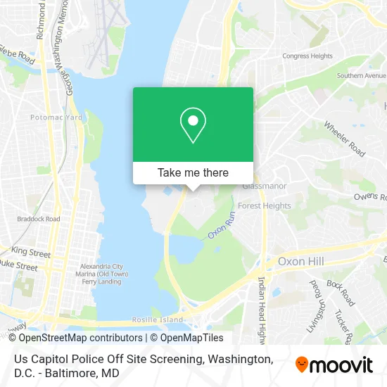 Us Capitol Police Off Site Screening map