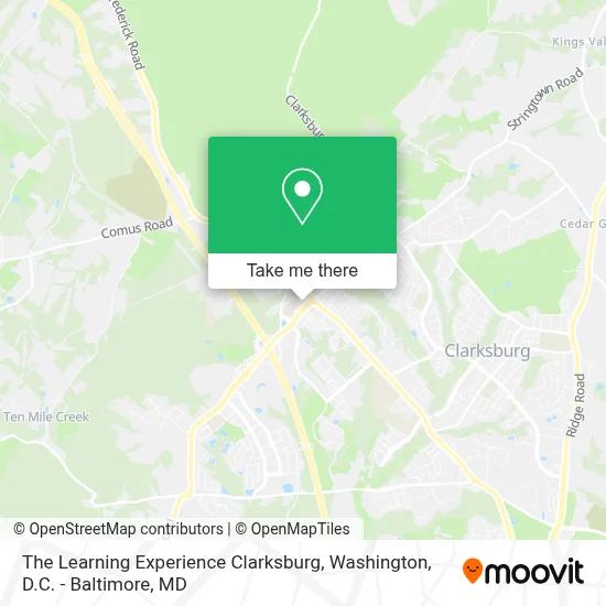 The Learning Experience Clarksburg map