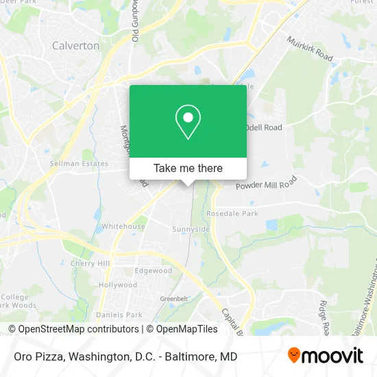 Oro Pizza map
