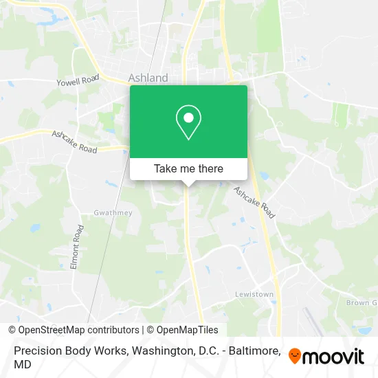 Precision Body Works map