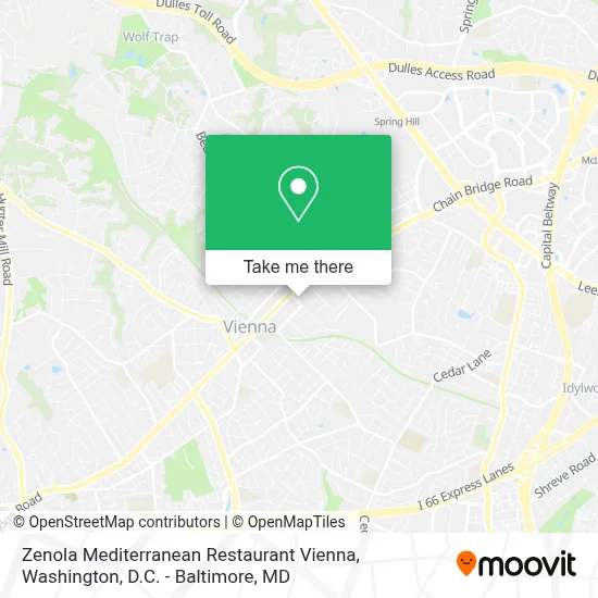 Zenola Mediterranean Restaurant Vienna map