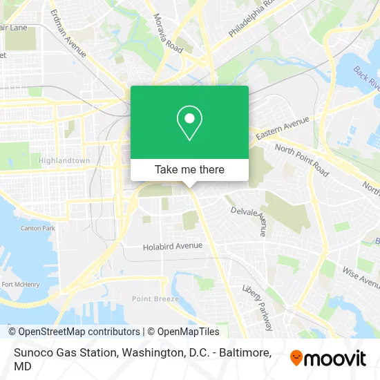 Sunoco Gas Station map