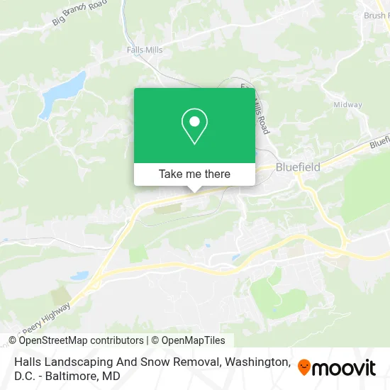 Halls Landscaping And Snow Removal map
