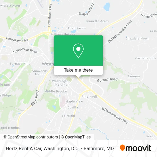 Hertz Rent A Car map