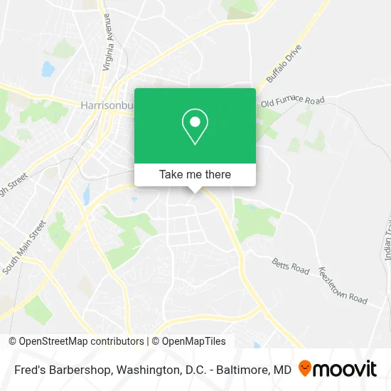 Fred's Barbershop map